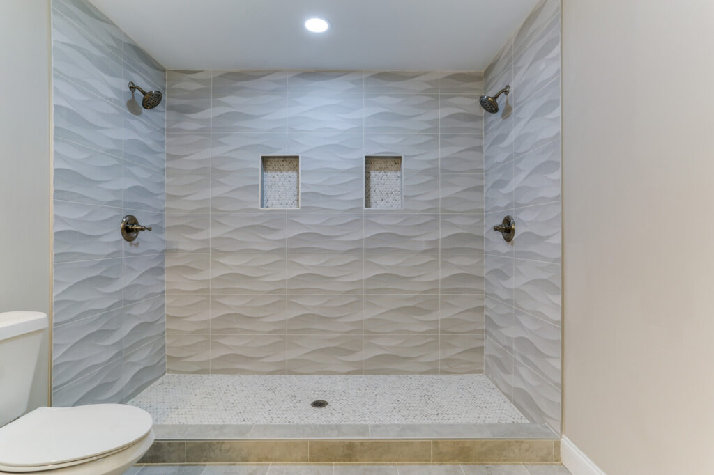 Double Shower Head Bathroom Conversion in outer banks